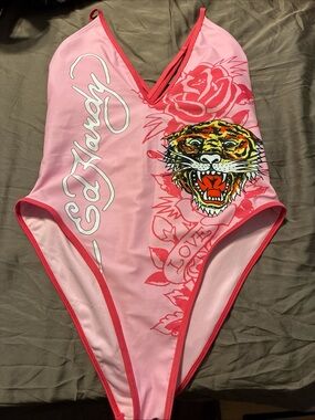 Ed Hardy | Swim | Ed Hardy Y2k Vintage Print Love Kills Monokini